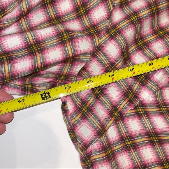 Talbots Plus Pink Plaid Cotton Button Down Blouse 2X - Picture 11 of 15